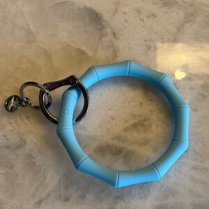 Blue Silicone Keychain Bracelet